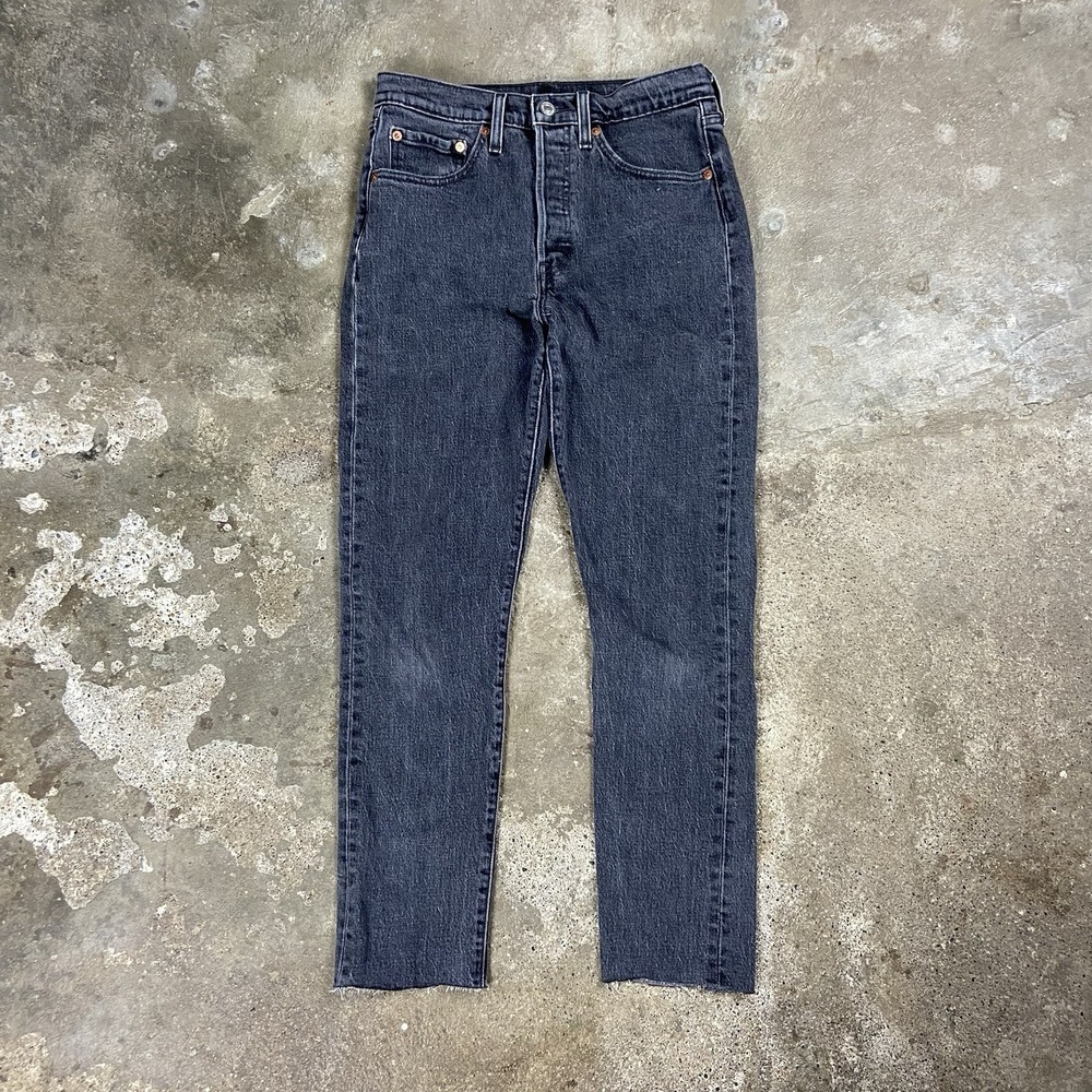 Levi's‎ 501 Jeans Women's Size 26 Black Original Fit Button Fly Cutoff